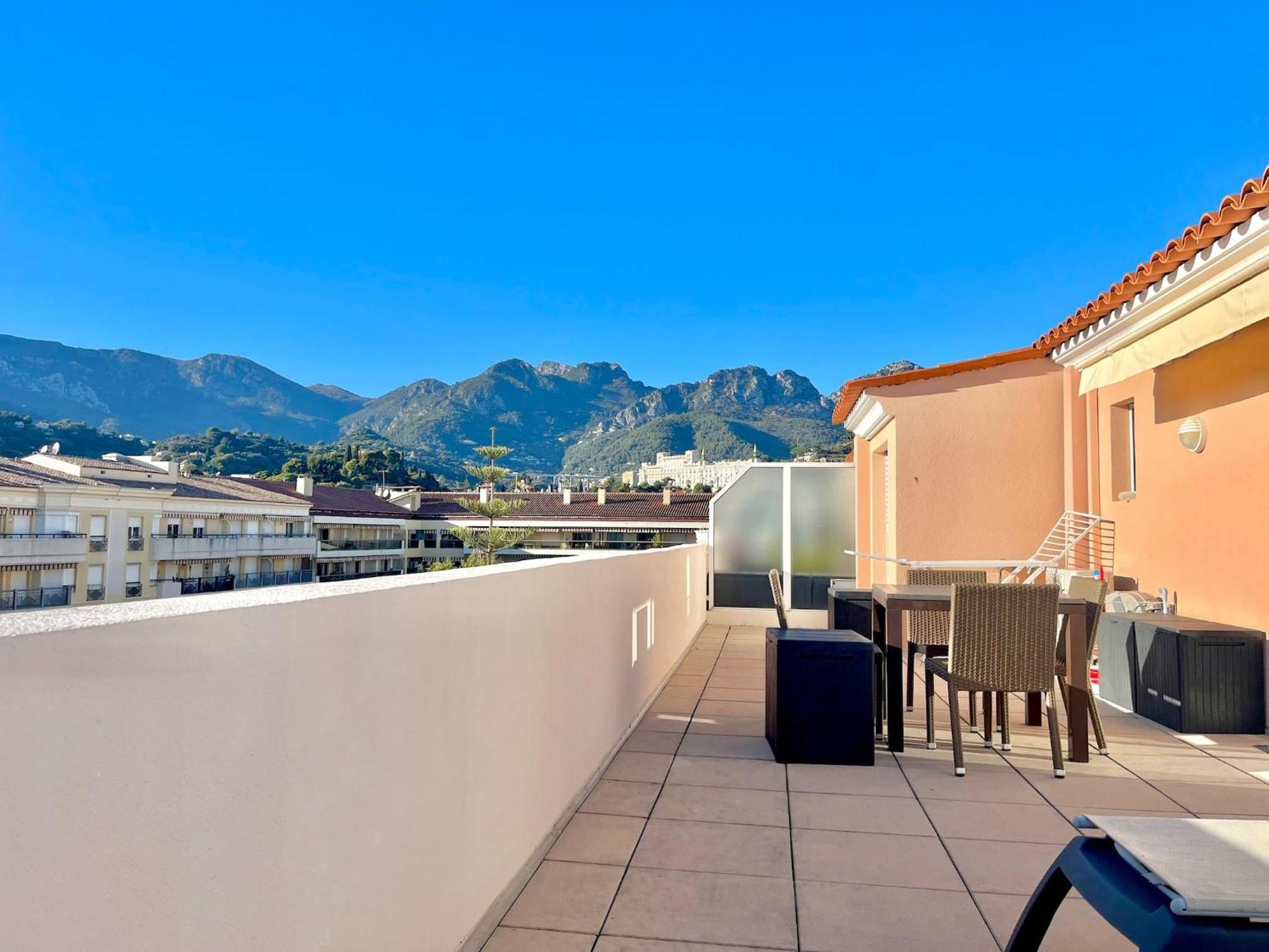 マントン"Le Rooftop Des Rivages" Immense Terrasse, Centreアパートメント エクステリア 写真